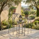 DORIAN - set di 3 fioriere quadrato