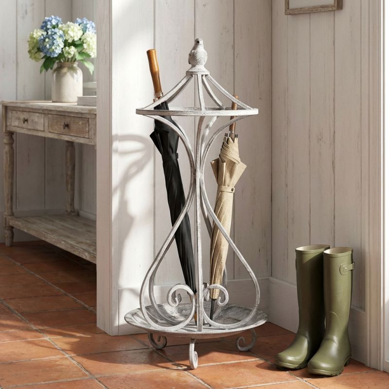 DORIAN - portaombrelli bianco ossidato