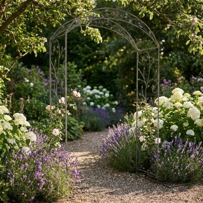 DORIAN - arco decorativo bianco ossidato