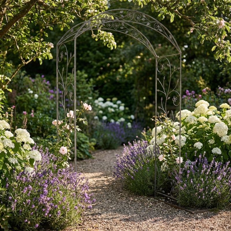 DORIAN - arco decorativo bianco ossidato