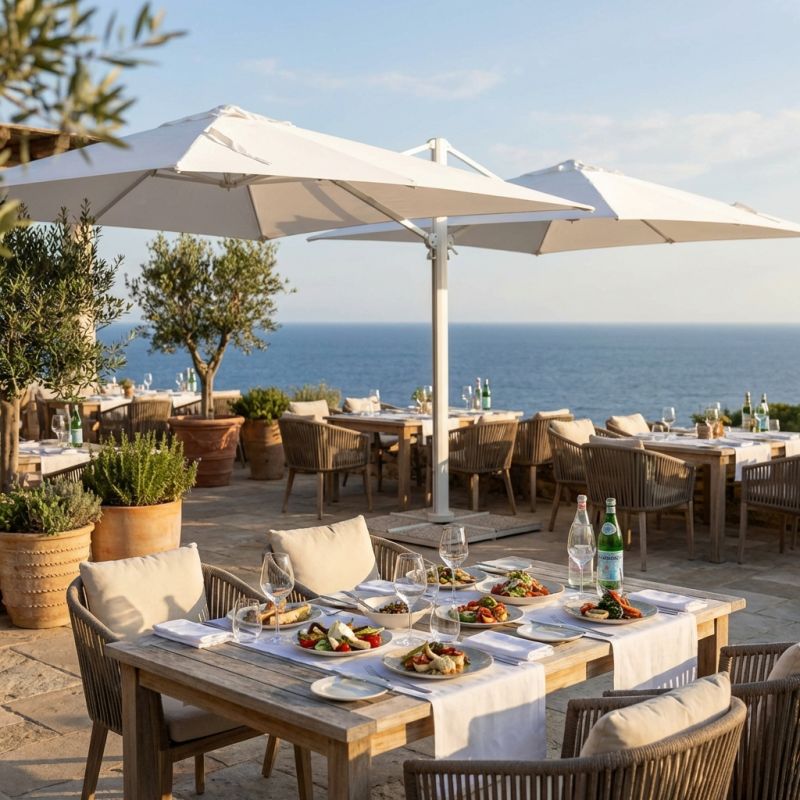 DA VINCI - ombrellone doppio da giardino