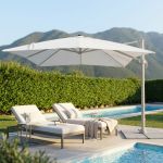 TESLA - ombrellone da giardino decentrato con led 3 x 3