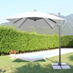 TESLA - ombrellone da giardino decentrato con led 3 x 4
