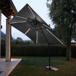 TESLA - ombrellone da giardino decentrato con led 3 x 4