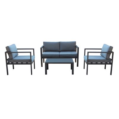 AULUS - salotto da giardino in alluminio 4 posti