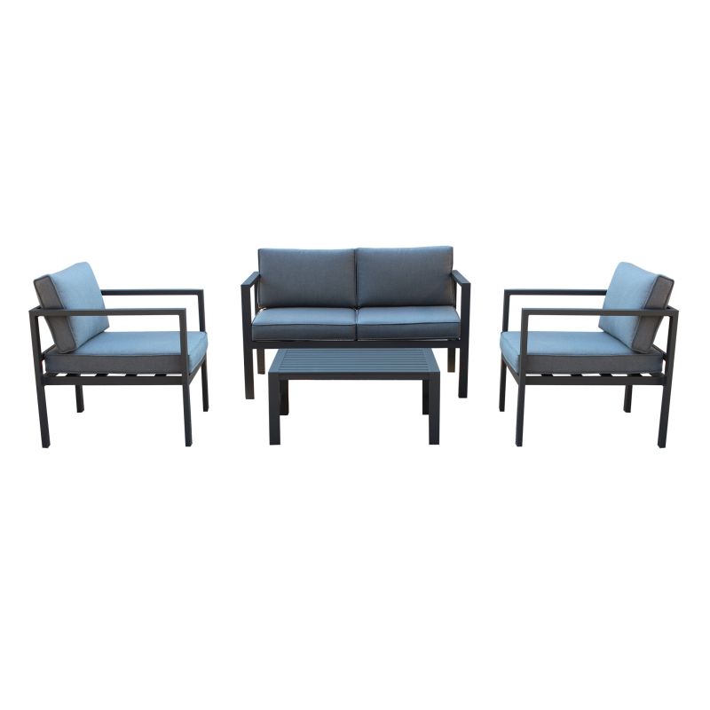 AULUS - salotto da giardino in alluminio 4 posti