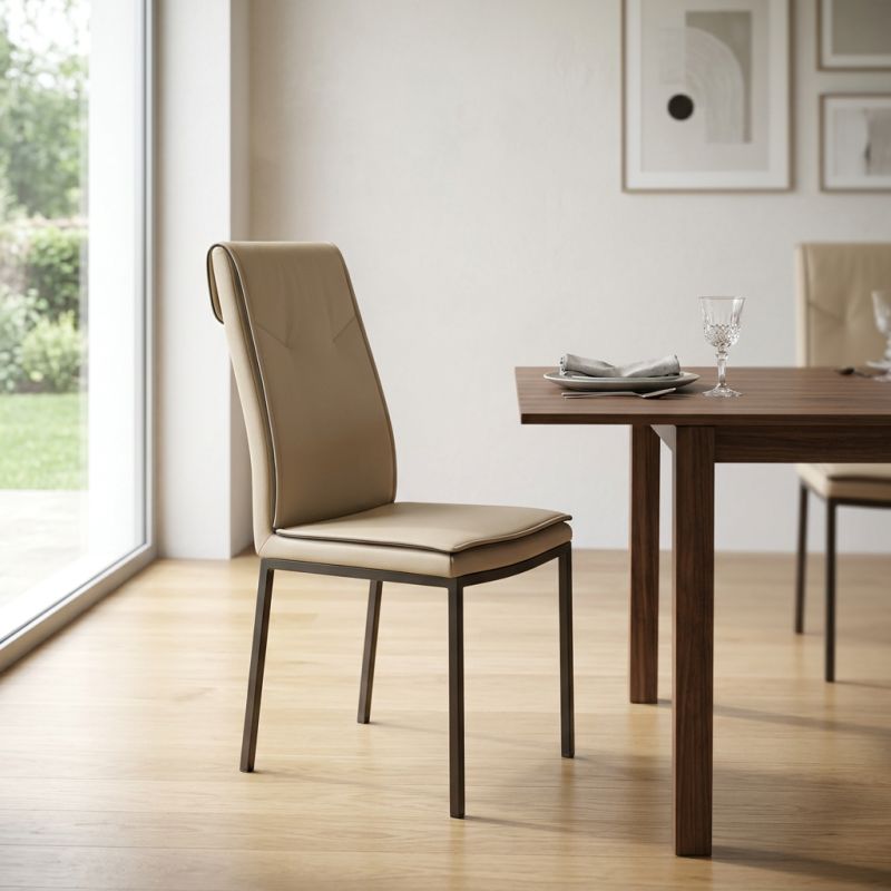 CHANTELLE - sedia in ecopelle