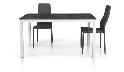 FLICK - tavolo effetto marmo allungabile 110 x 70
