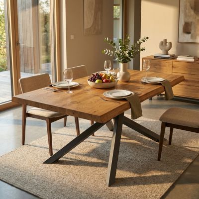 GREGO - tavolo in rovere moderno 90 x 160