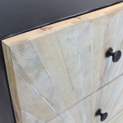 SPIRAL - cassettiera 5 cassetti legno e ferro