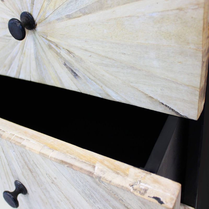 SPIRAL - cassettiera 5 cassetti legno e ferro