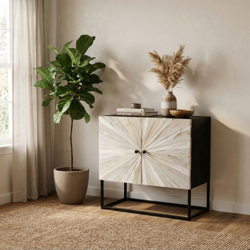 SPIRAL - madia 2 ante legno e ferro