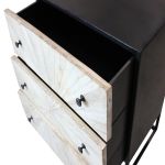 SPIRAL - cassettiera 3 cassetti legno e ferro