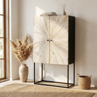 SPIRAL - dispensa 4 ante legno e ferro