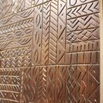 MANTRA - credenza con decoro 4 ante legno e ferro