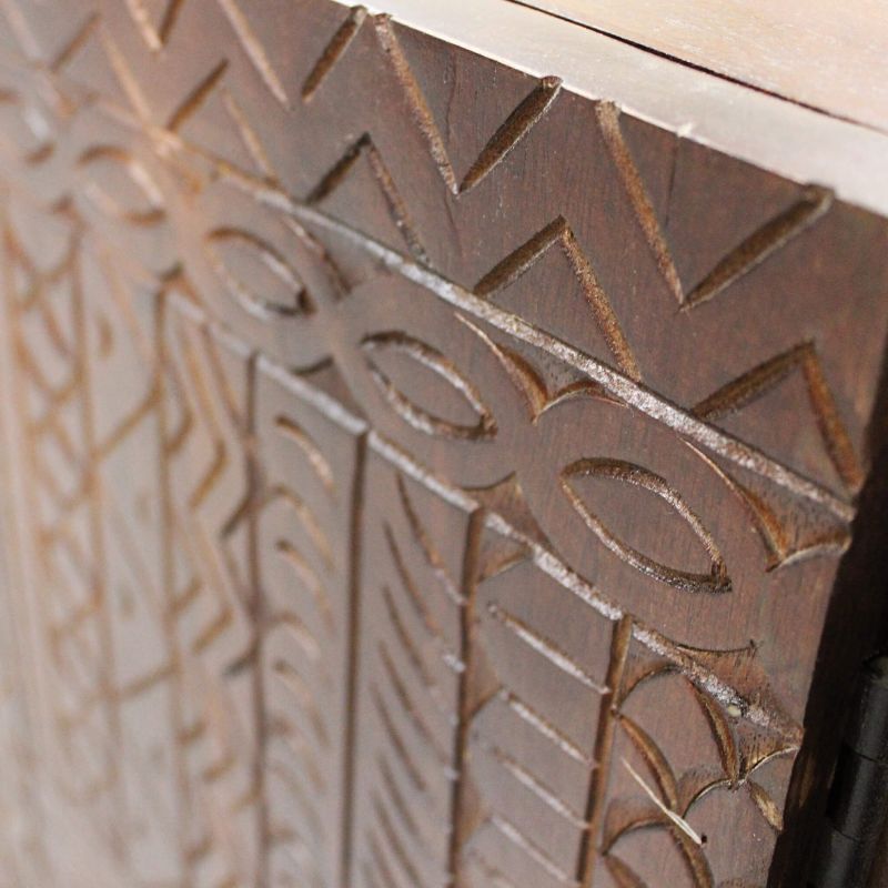 MANTRA - madia con decoro 4 ante legno e ferro