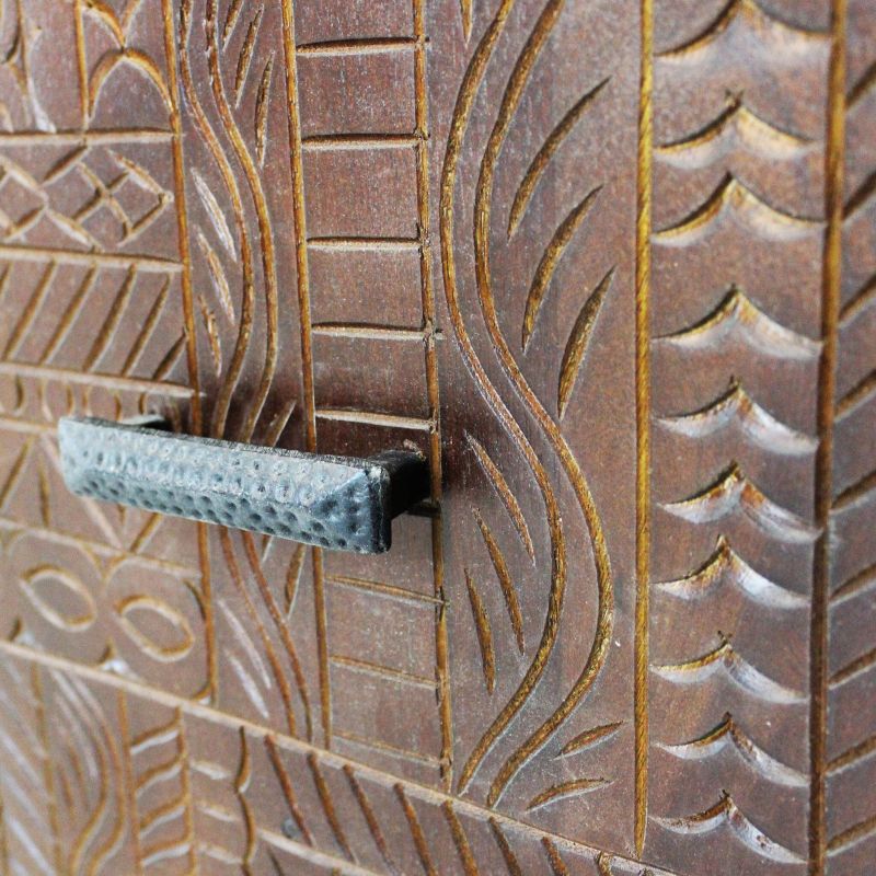 MANTRA - porta tv con decoro 4 ante legno e ferro