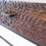 MANTRA - consolle con decoro legno e ferro