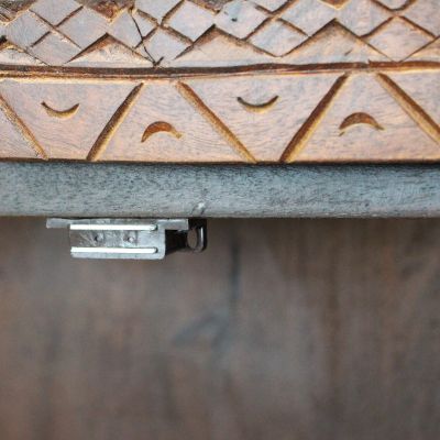 MANTRA - comò con decoro 2 ante 2 cassetti legno e ferro