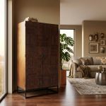 MANTRA - armadio con decoro 2 ante legno e ferro