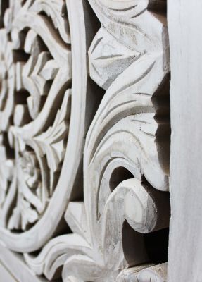 OHM - madia con decoro 2 ante 3 cassetti legno e ferro