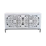 OHM - madia con decoro 2 ante 3 cassetti legno e ferro