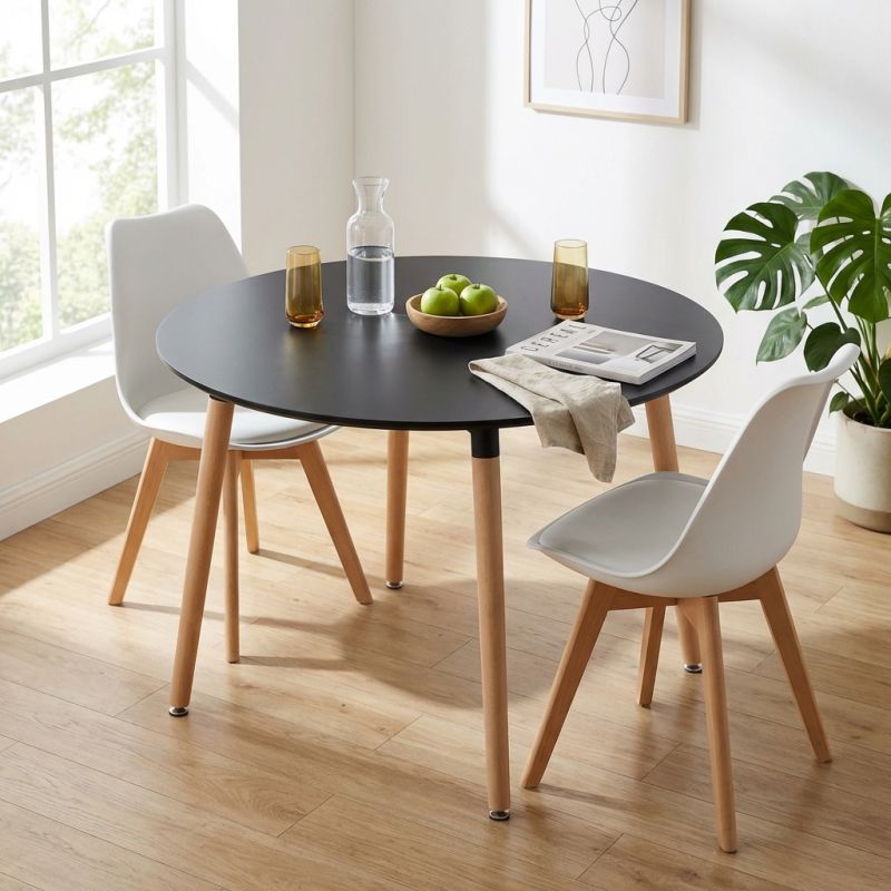 THOMAS - tavolo da pranzo scandinavo rotondo