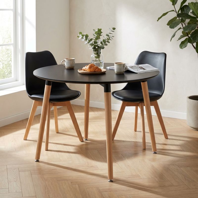 THOMAS - tavolo da pranzo scandinavo rotondo