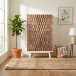 MATRIX - armadio a due ante con decoro in legno