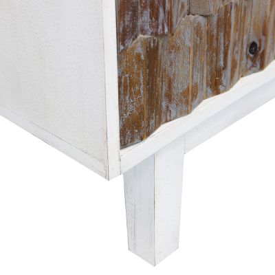 MATRIX - madia a due ante con decoro in legno