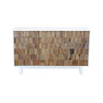 MATRIX - madia a tre ante con decoro in legno