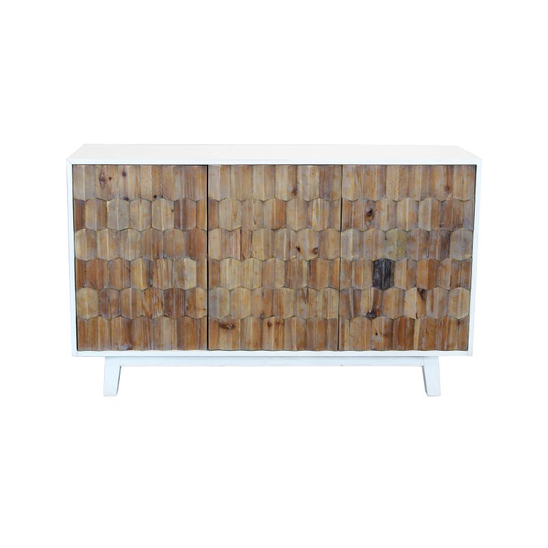 MATRIX - madia a tre ante con decoro in legno