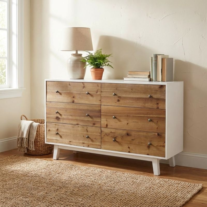 MATRIX - cassettiera in legno con sei cassetti