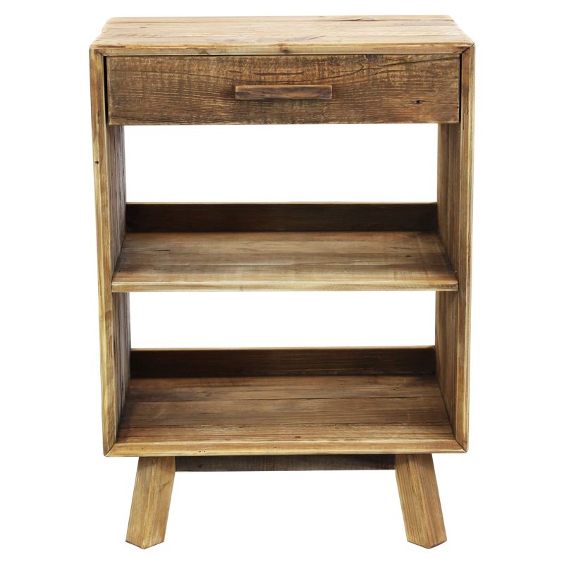 PINUS - comodino in pino riciclato cassetto fine