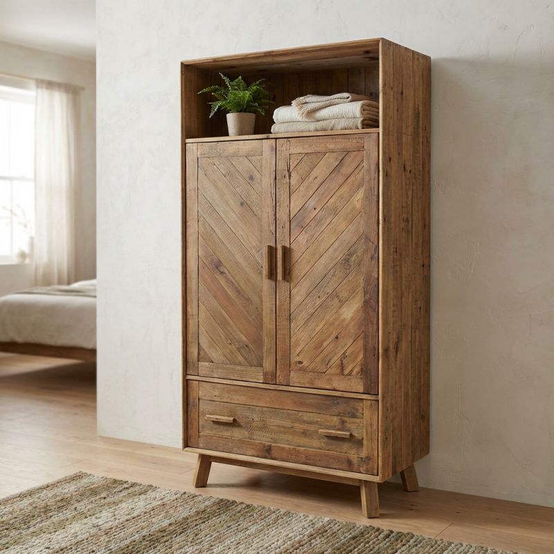 PINUS - armadio due ante in pino riciclato