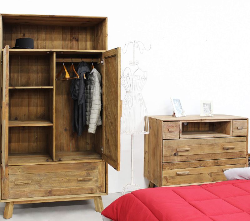 PINUS - armadio due ante in pino riciclato