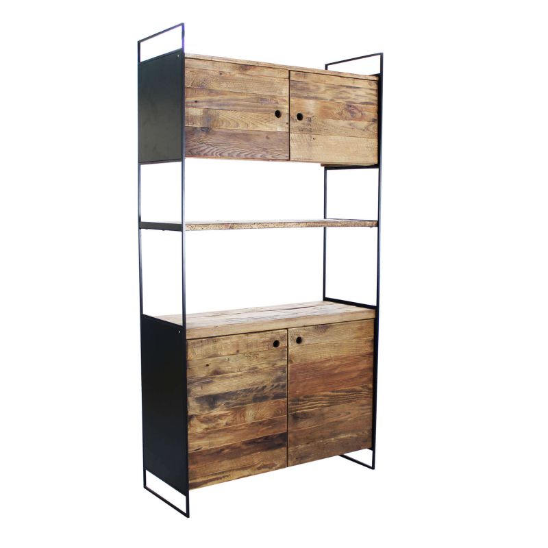 PINUS BLACK - credenza in pino riciclato