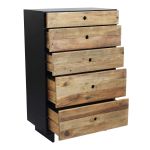 PINUS BLACK - cassettiera in pino riciclato