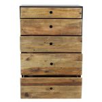 PINUS BLACK - cassettiera in pino riciclato