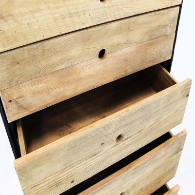 PINUS BLACK - cassettiera in pino riciclato