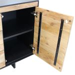 PINUS BLACK - madia 2 ante 3 cassetti in pino riciclato