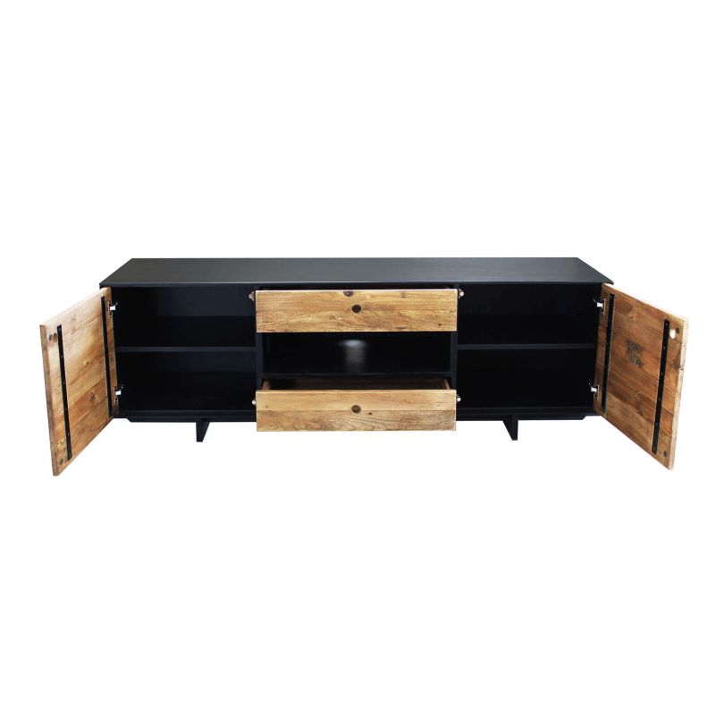 PINUS BLACK - porta tv in pino riciclato