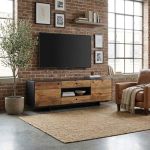 PINUS BLACK - porta tv in pino riciclato