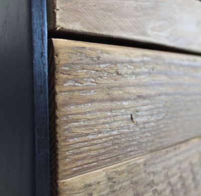 PINUS BLACK - madia 4 ante in pino riciclato