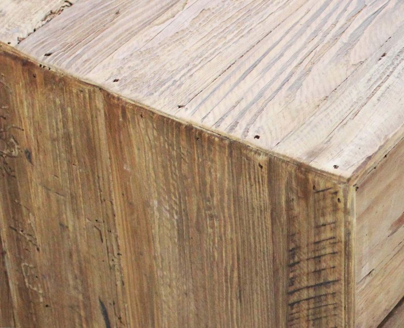 PINUS - comodino largo in pino riciclato