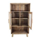 PINUS - credenza con vetrina in pino riciclato