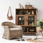 PINUS - credenza con vetrina in pino riciclato