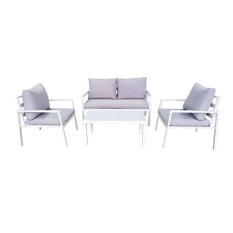 LUCIUS - salotto da giardino in alluminio e poliestere