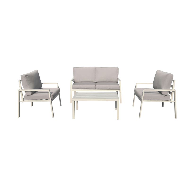 LUCIUS - salotto da giardino in alluminio e poliestere