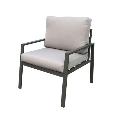 LUCIUS - salotto da giardino in alluminio e poliestere